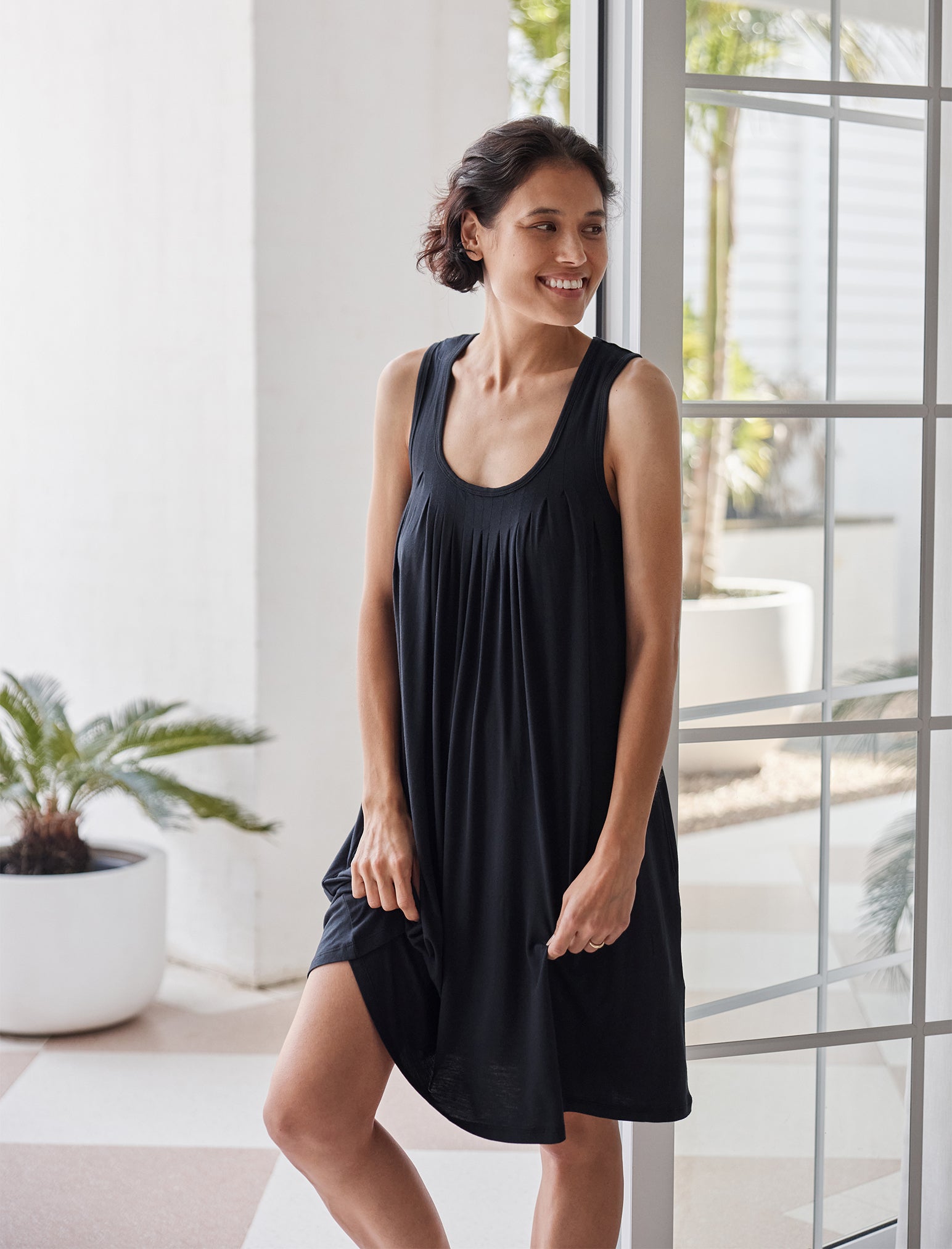 Kate Modal Soft Pleat Front Nightie