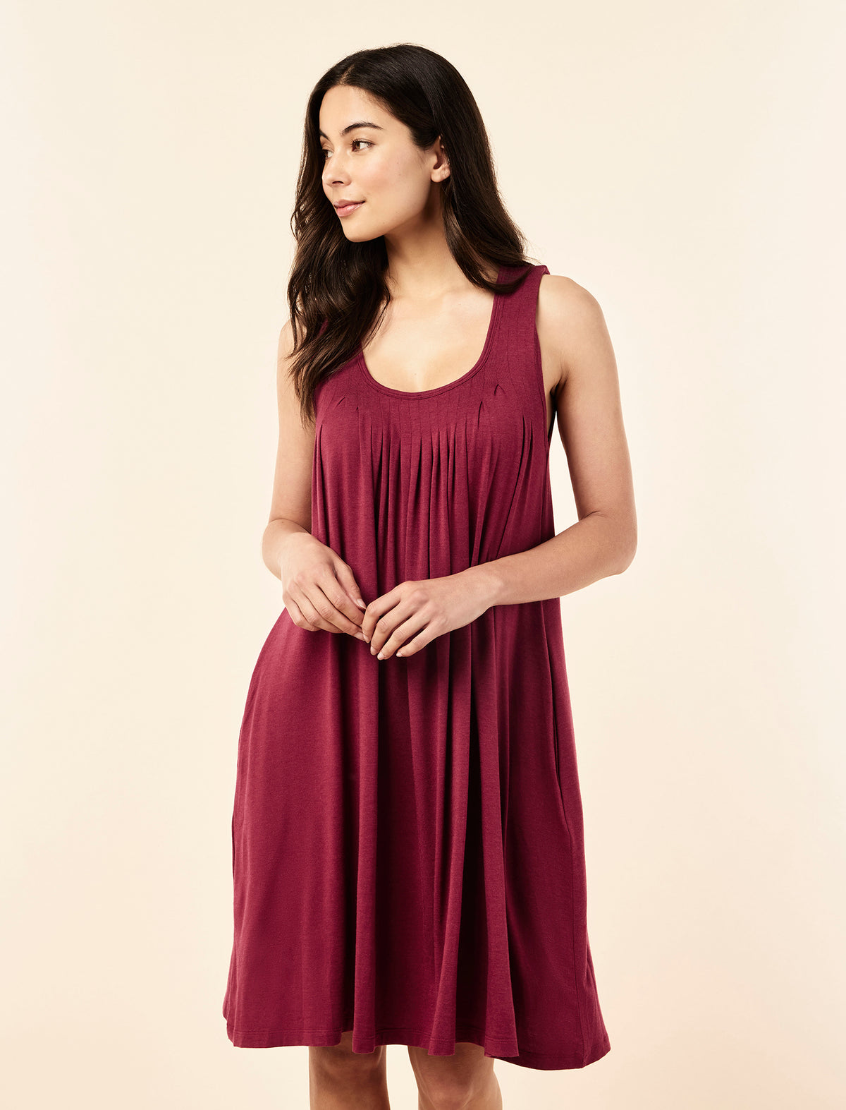 Kate Modal Soft Pleat Front Nightie