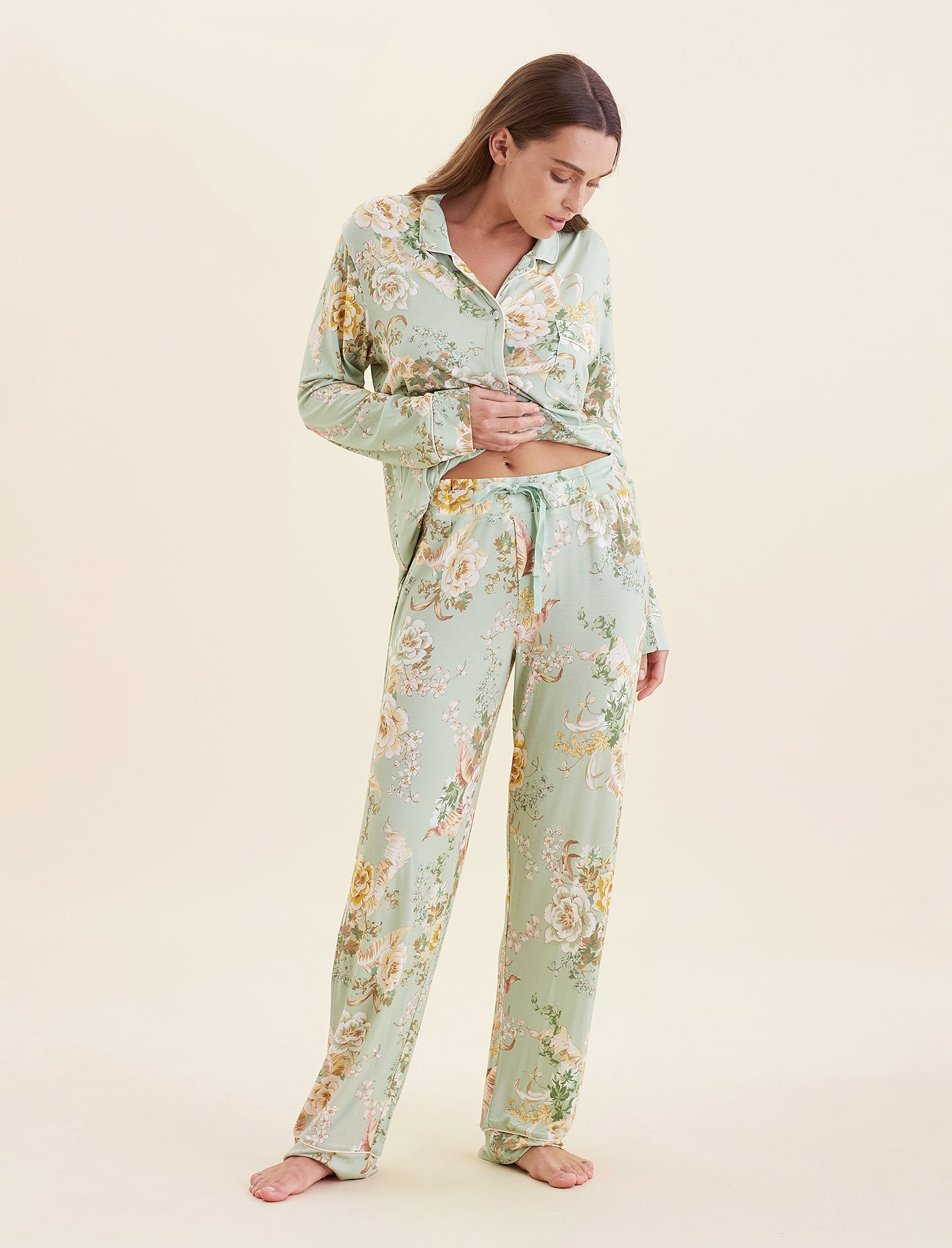 Kate Modal Soft Full Length PJ Set
