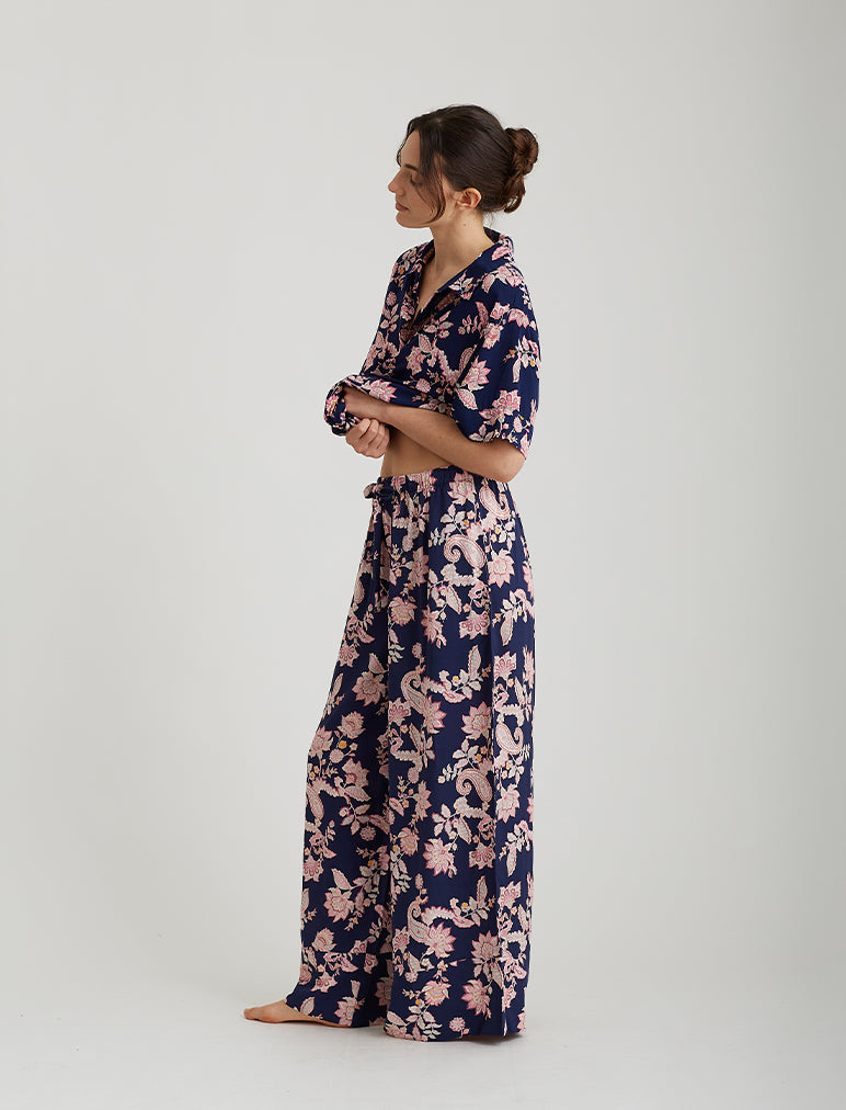 Abigail Paisley Wide Leg Pant