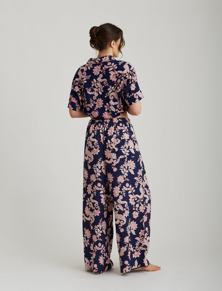 Abigail Paisley Wide Leg Pant