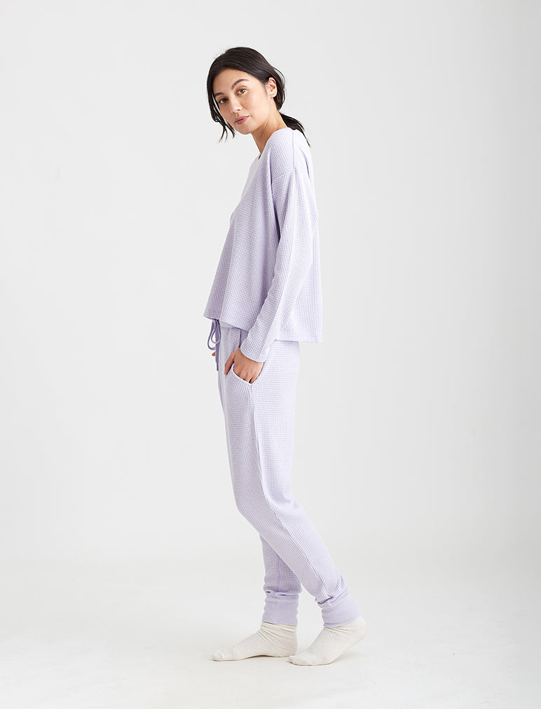Super Soft Waffle V-Neck Top