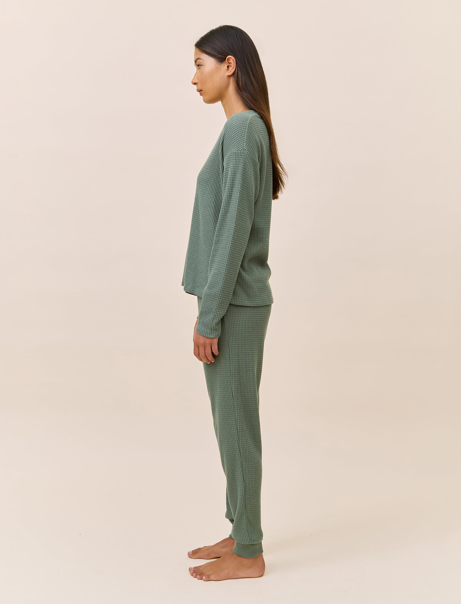 Super Soft Waffle V-Neck Top