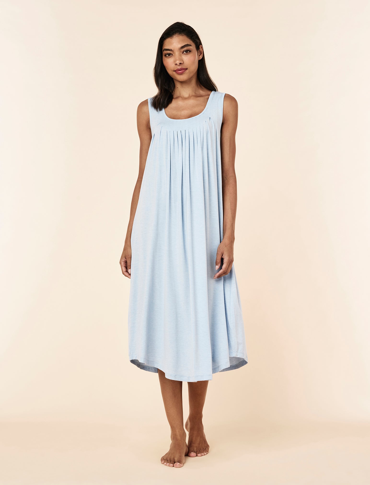 Kate Modal Soft Pleat Front Maxi Nightie
