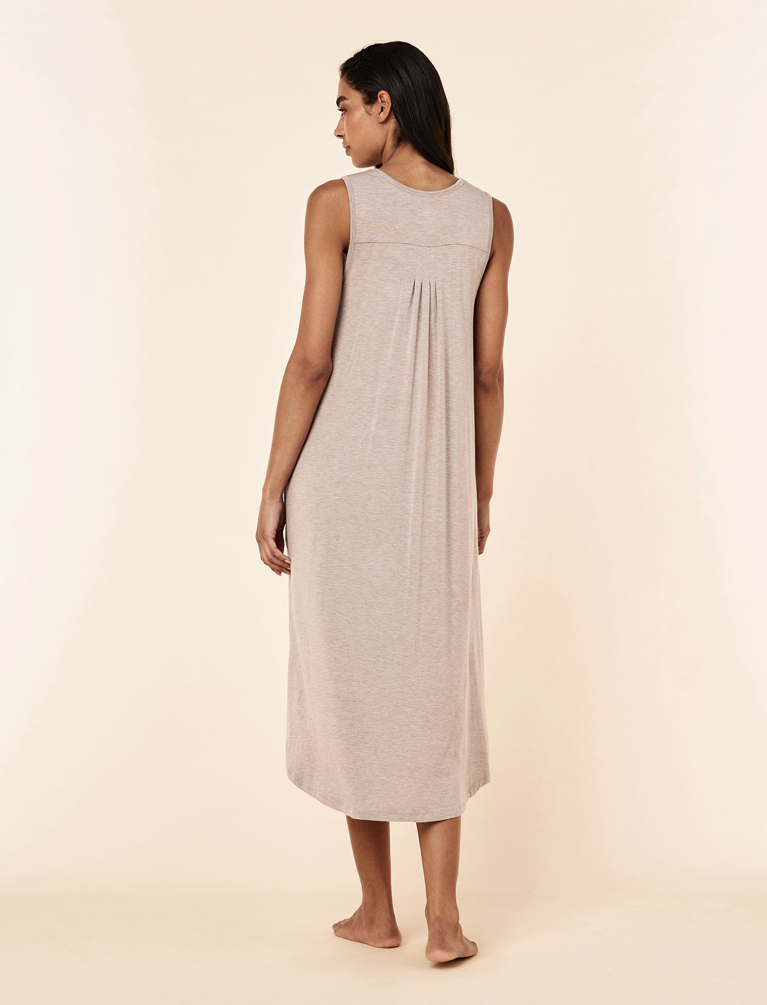 Kate Modal Soft Pleat Front Maxi Nightie