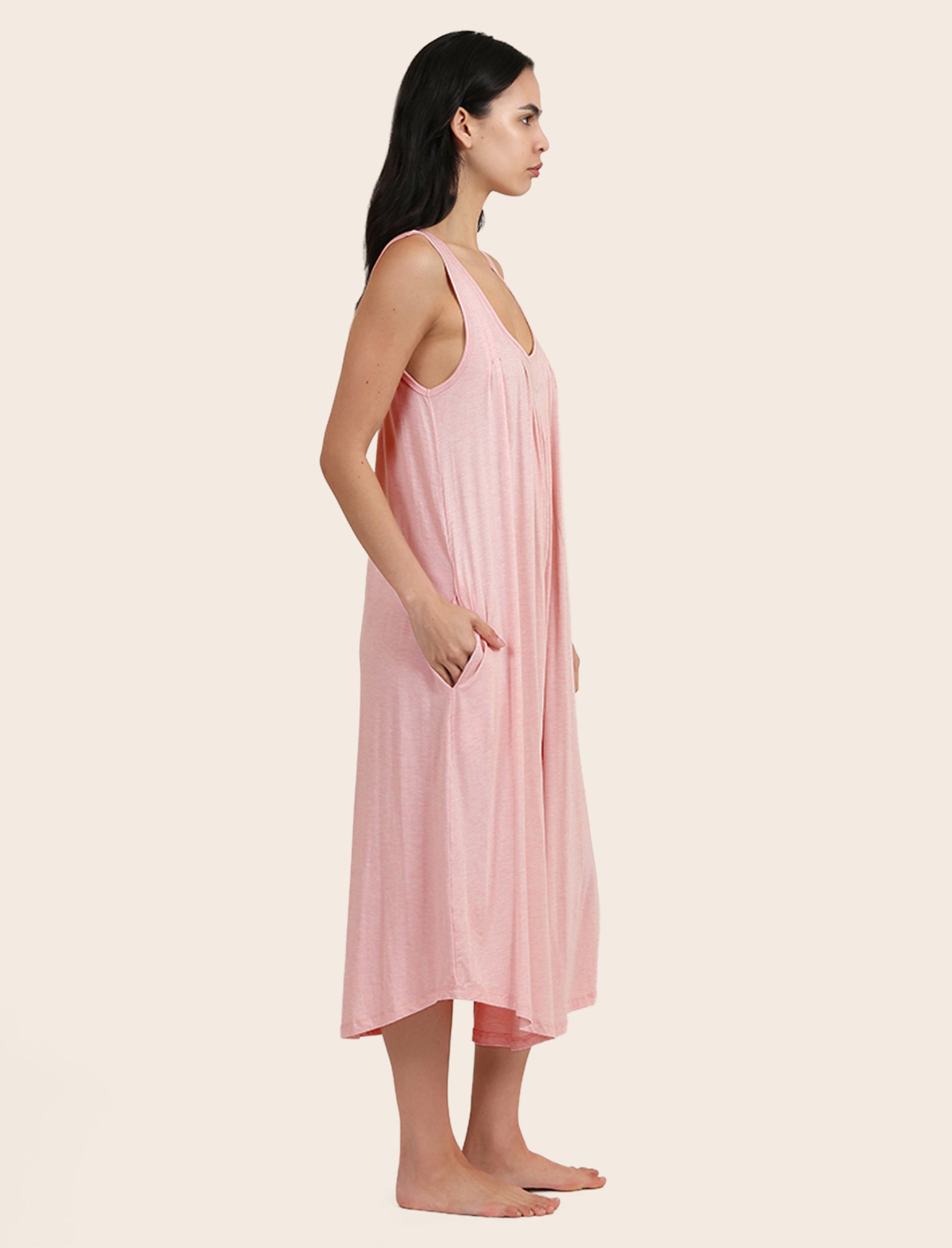Kate Modal Soft Pleat Front Maxi Nightie