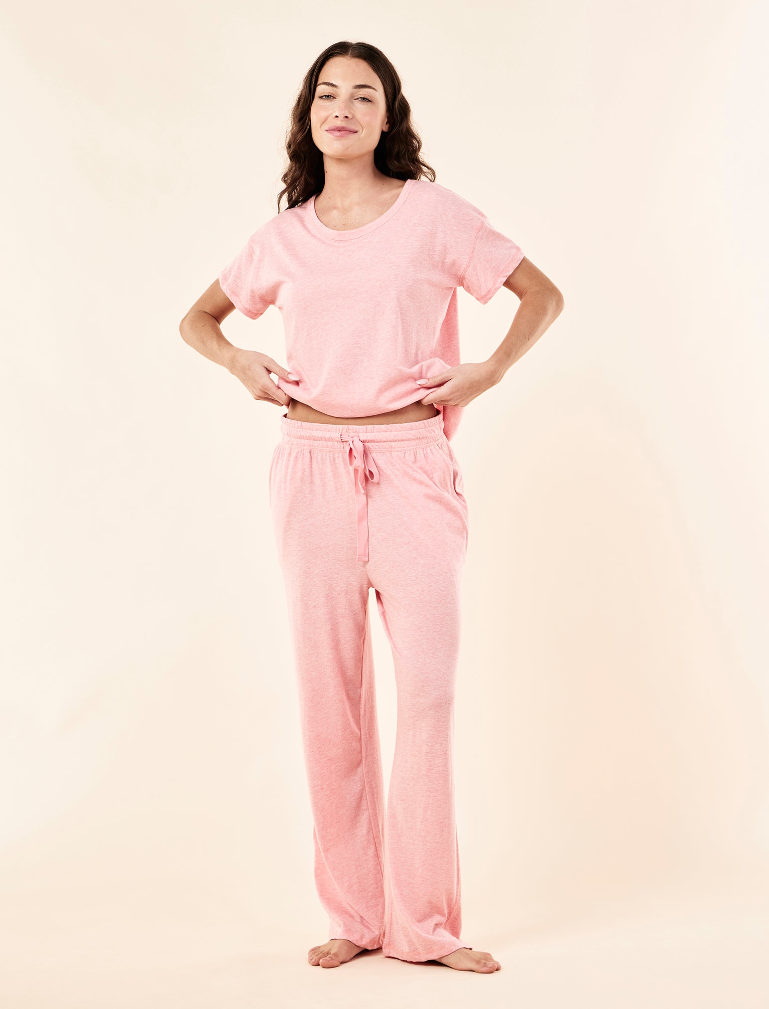 Jada Organic Cotton Knit Tee & Straight Leg Pant