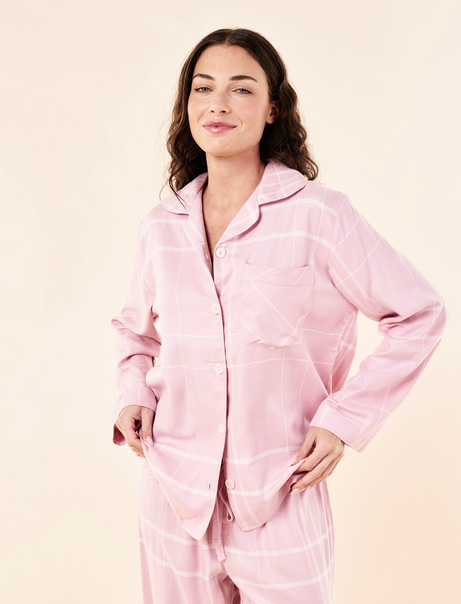 Comfy Plaid PJ Set in Musk