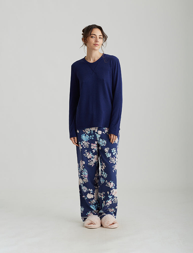 Alice Floral Pant & Top in Navy