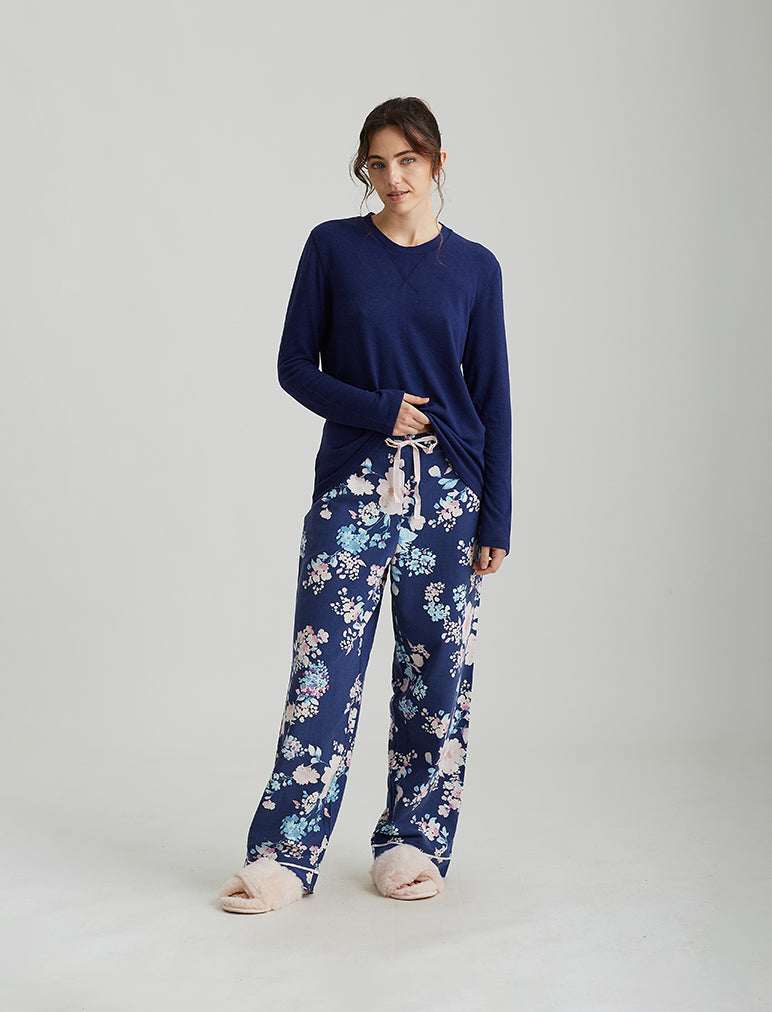 Alice Floral Pant & Top in Navy