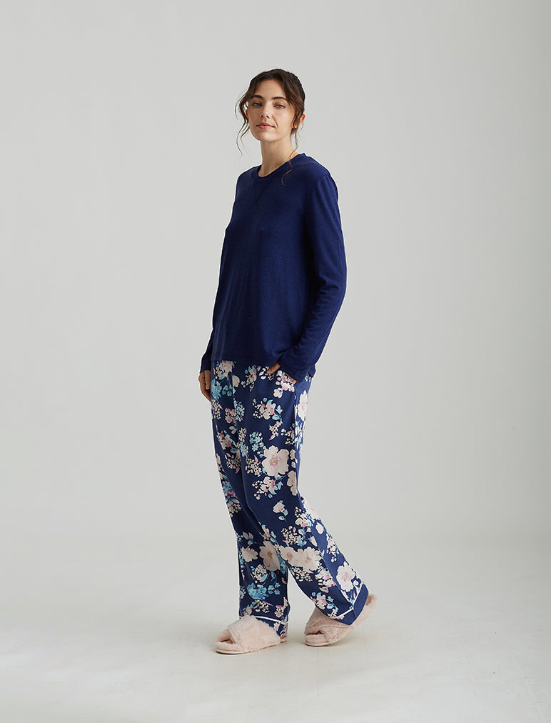 Alice Floral Pant & Top in Navy