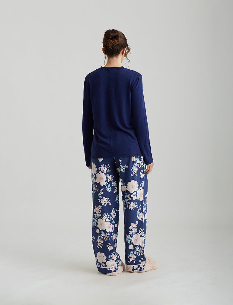 Alice Floral Pant & Top in Navy