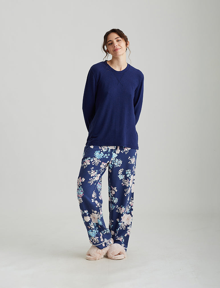 Alice Floral Pant & Top in Navy