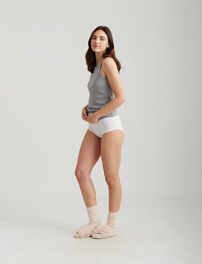 Milla High Neck Rib Shelf Bra Tank