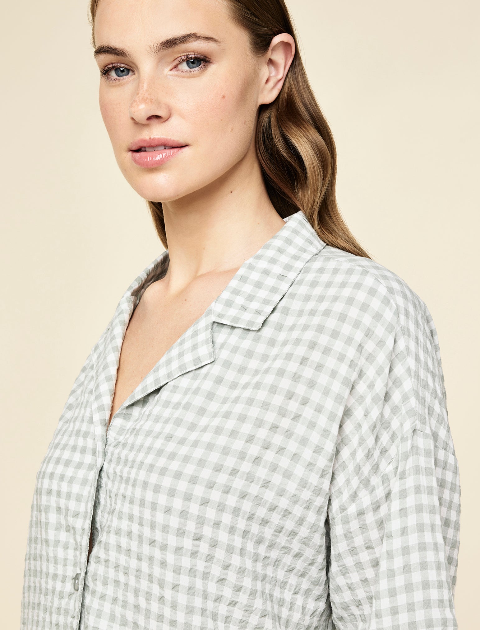 Seersucker Gingham Boxer PJ Set