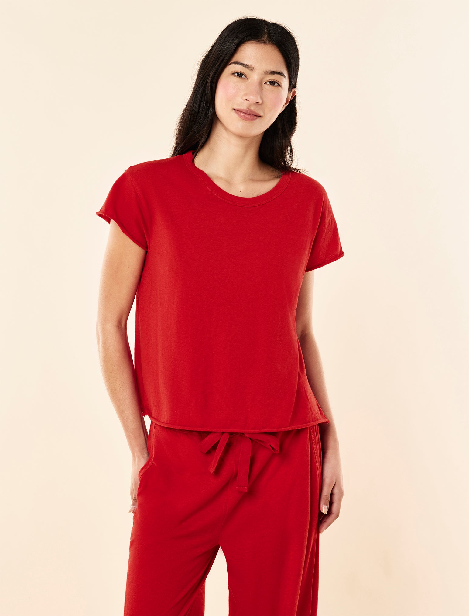 Jada Organic Cotton Knit Boxy Tee