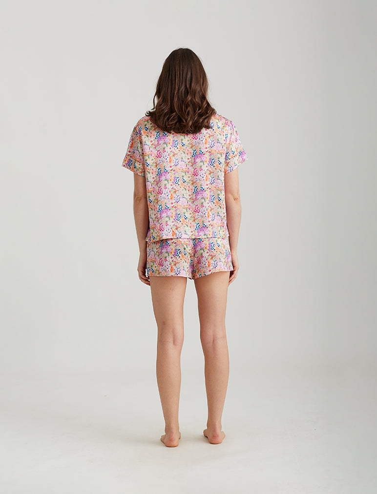 Painted Travels Silk Boxer PJ Set