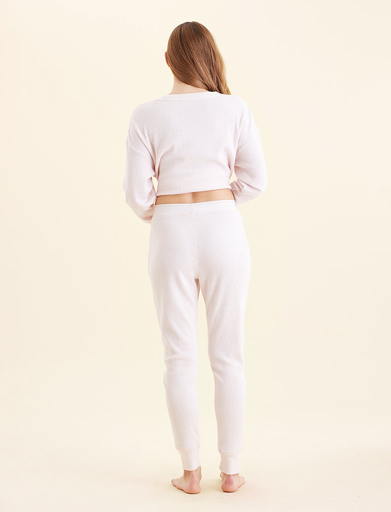 Super Soft Waffle Exposed Elastic Jogger
