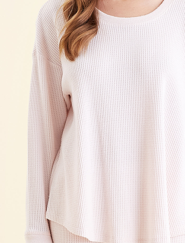 Super Soft Waffle Long Sleeve Relaxed Top
