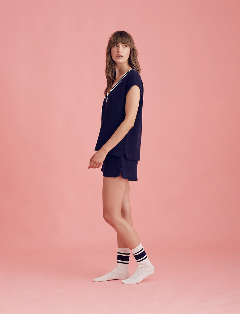 Luxe Waffle Tennis Tank