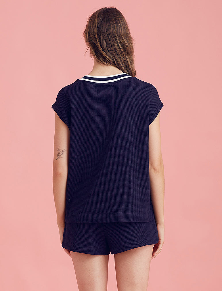 Luxe Waffle Tennis Tank