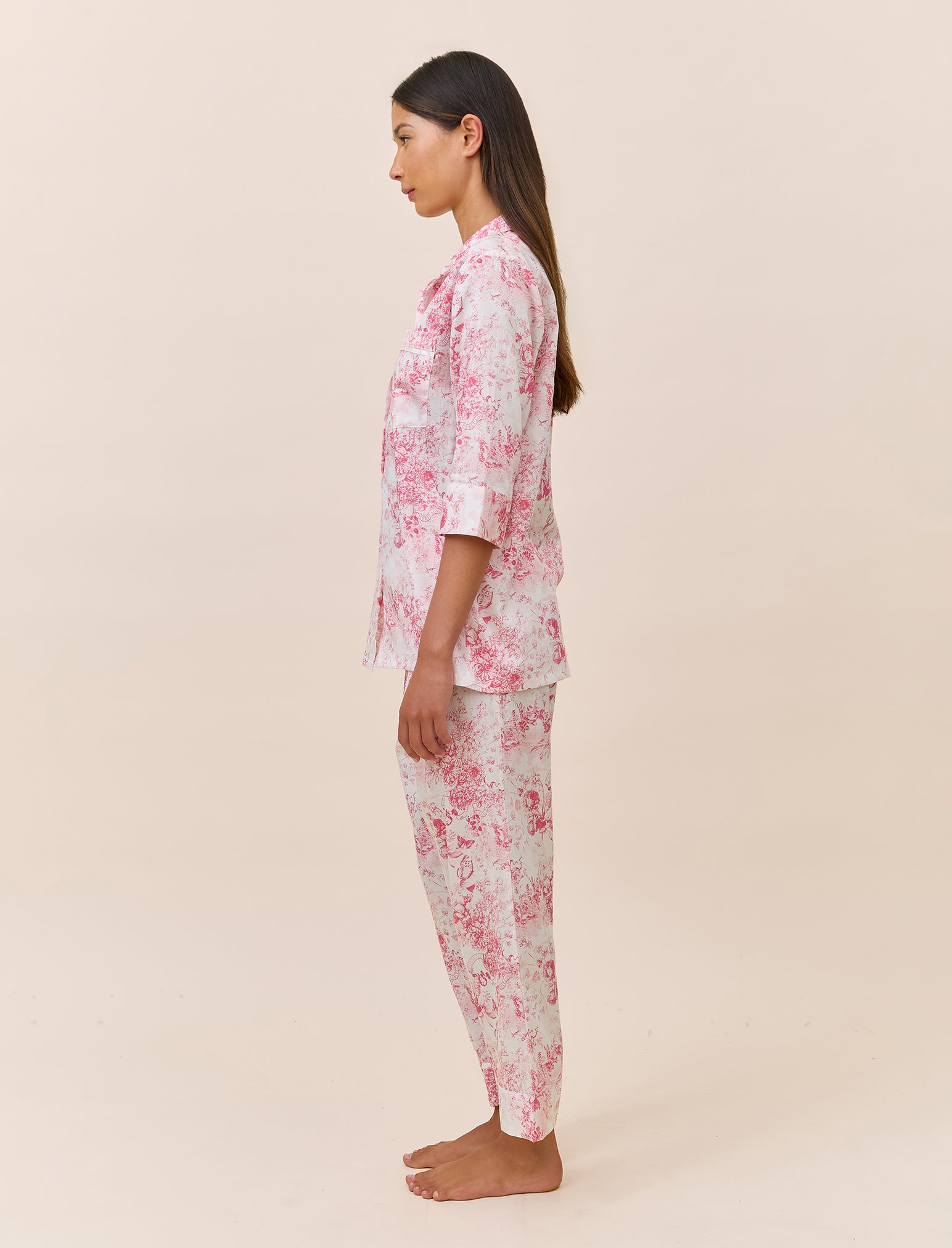 Toile De Jouy Crop PJ Set