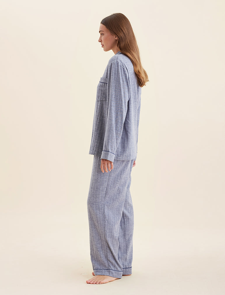 Super Soft Brushed Herringbone PJ Set