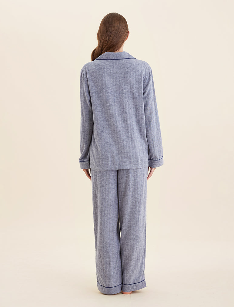 Super Soft Brushed Herringbone PJ Set