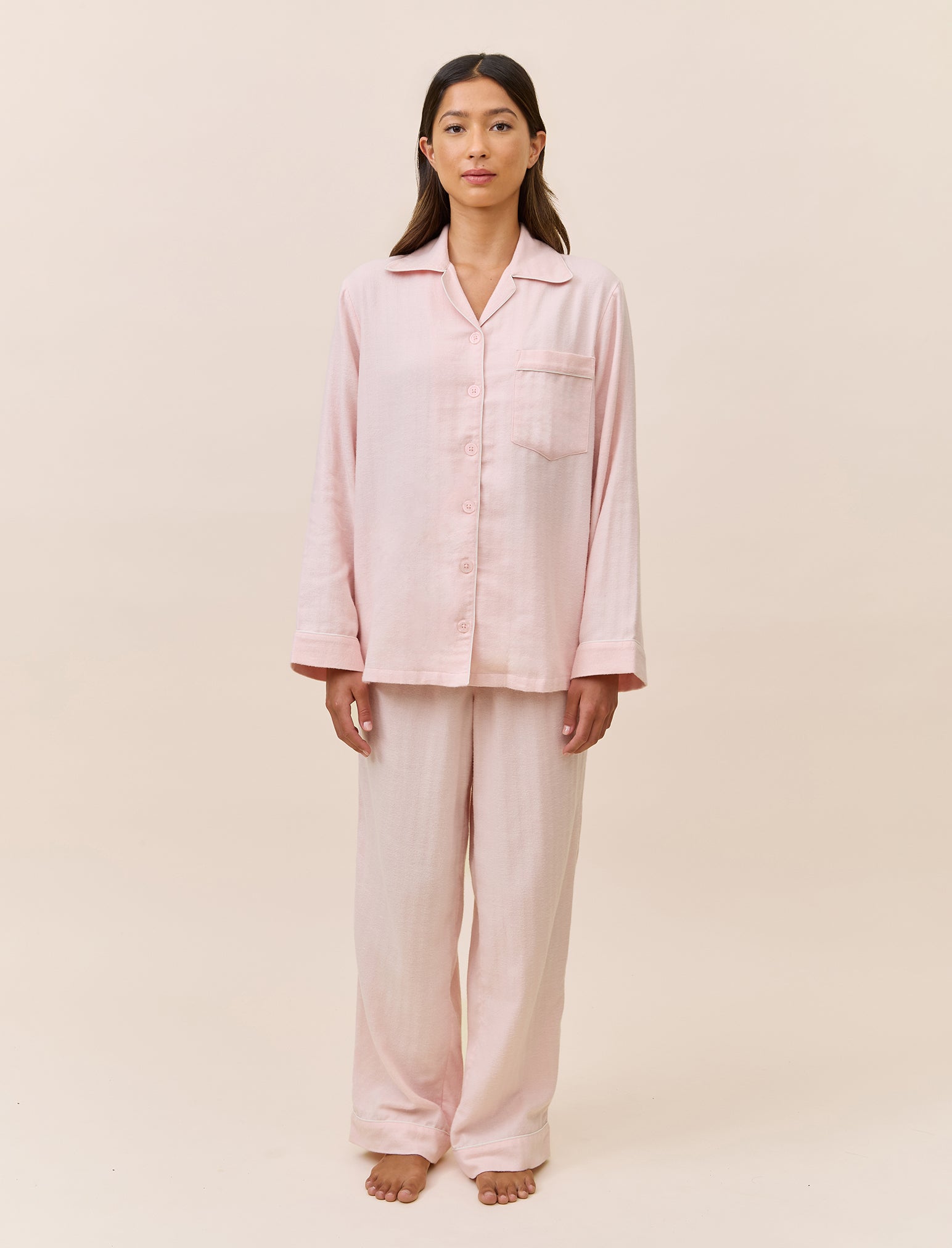 Super Soft Brushed Herringbone PJ Set
