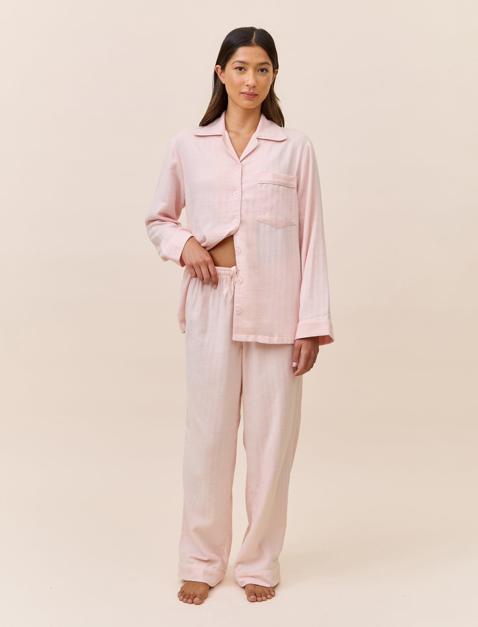 Super Soft Brushed Herringbone PJ Set