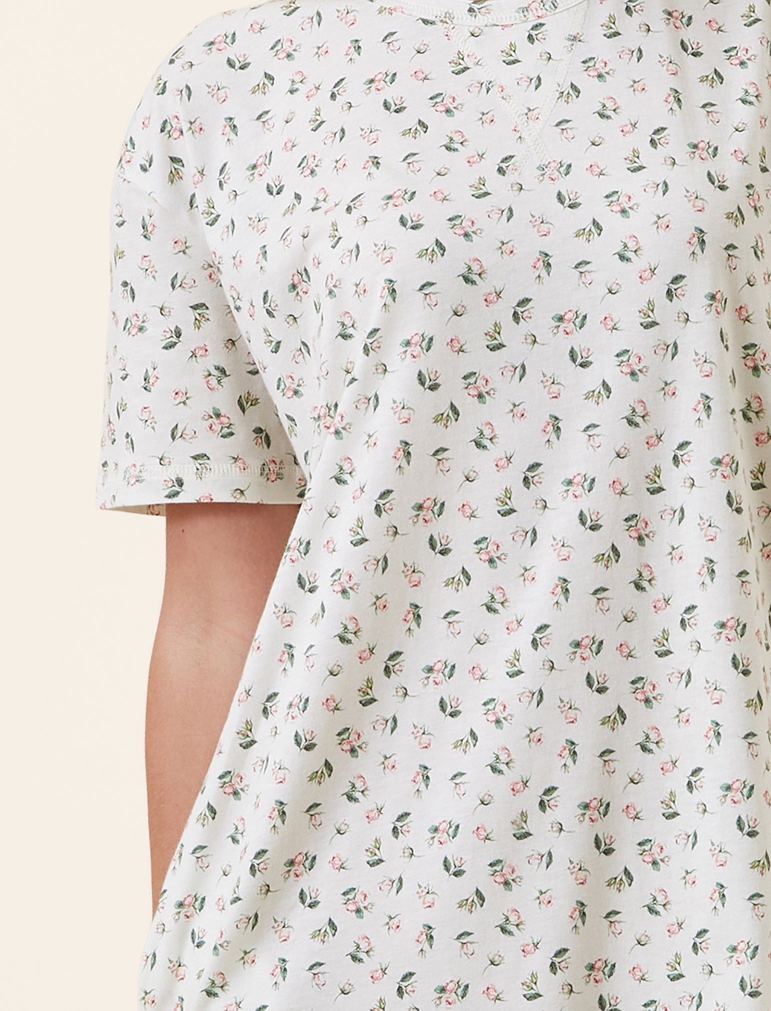 Rosebud Organic Cotton Knit Midi Nightie