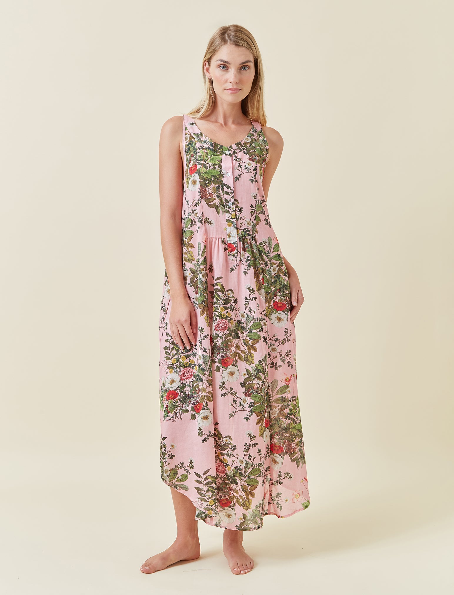 Karen Walker Love Letters Panel Front Maxi Nightie