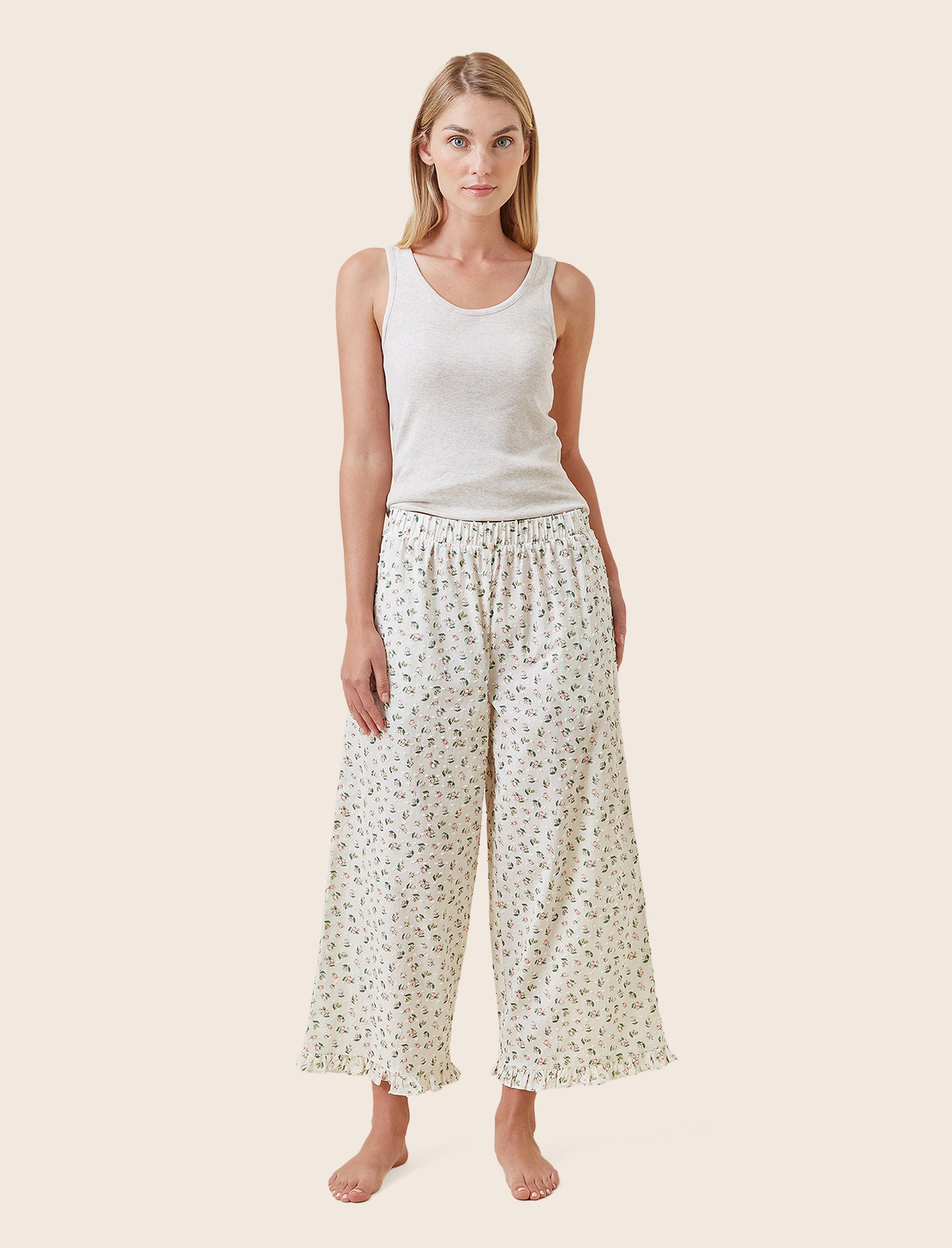 Swiss Dot Crop Pant