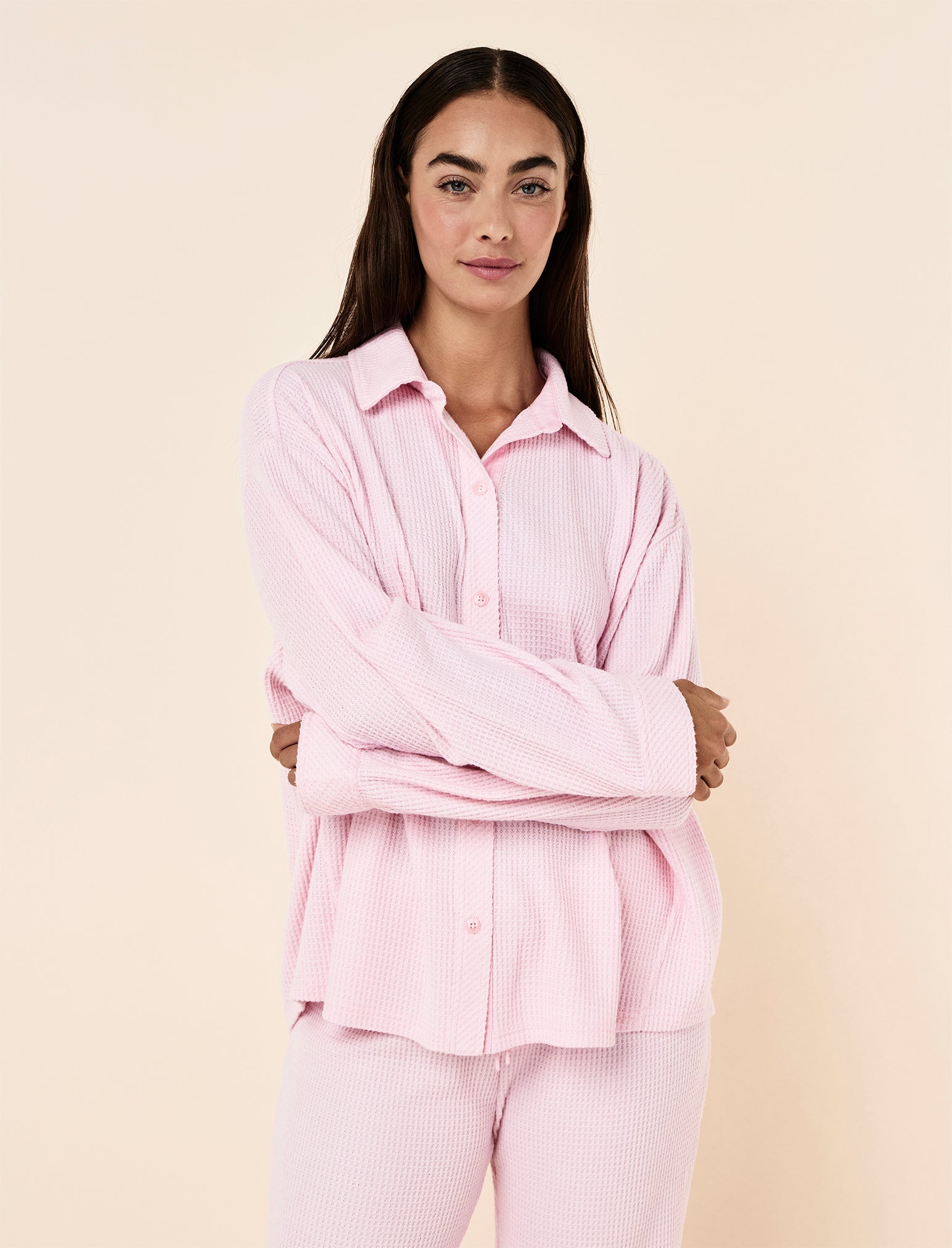 Super Soft Waffle Full Length PJ Set