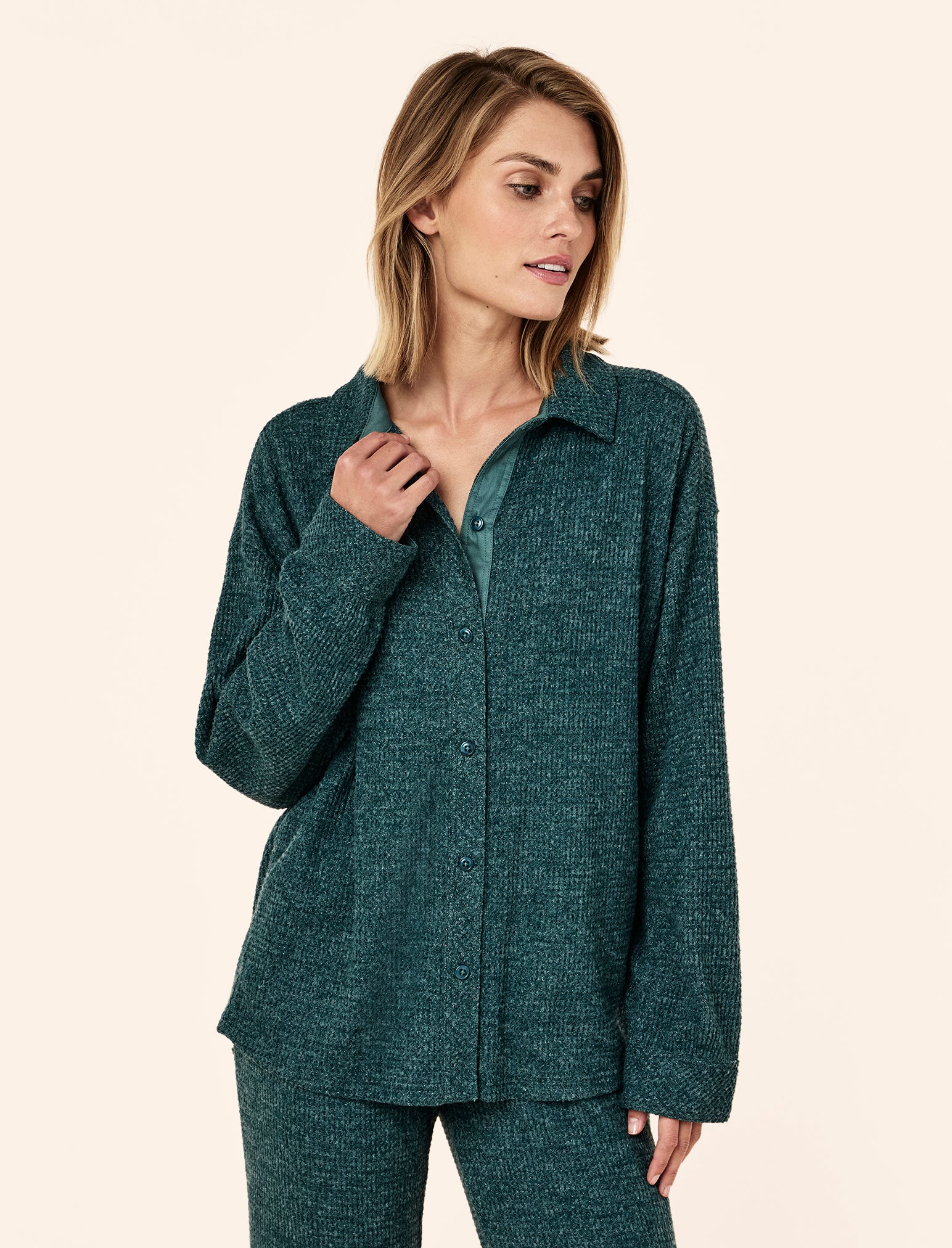 Super Soft Waffle Full Length PJ Set