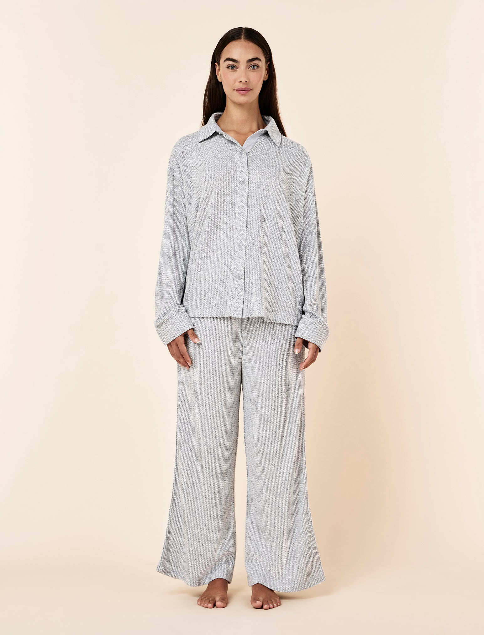 Super Soft Waffle Full Length PJ Set