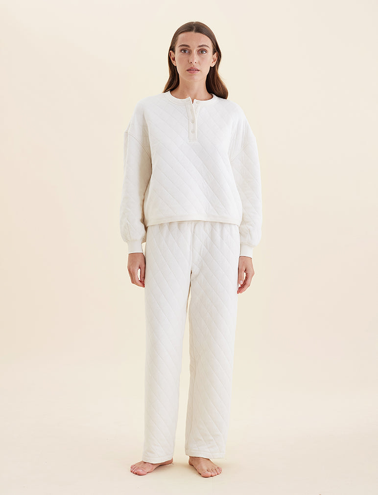 Quilted Cotton Henly LS Top