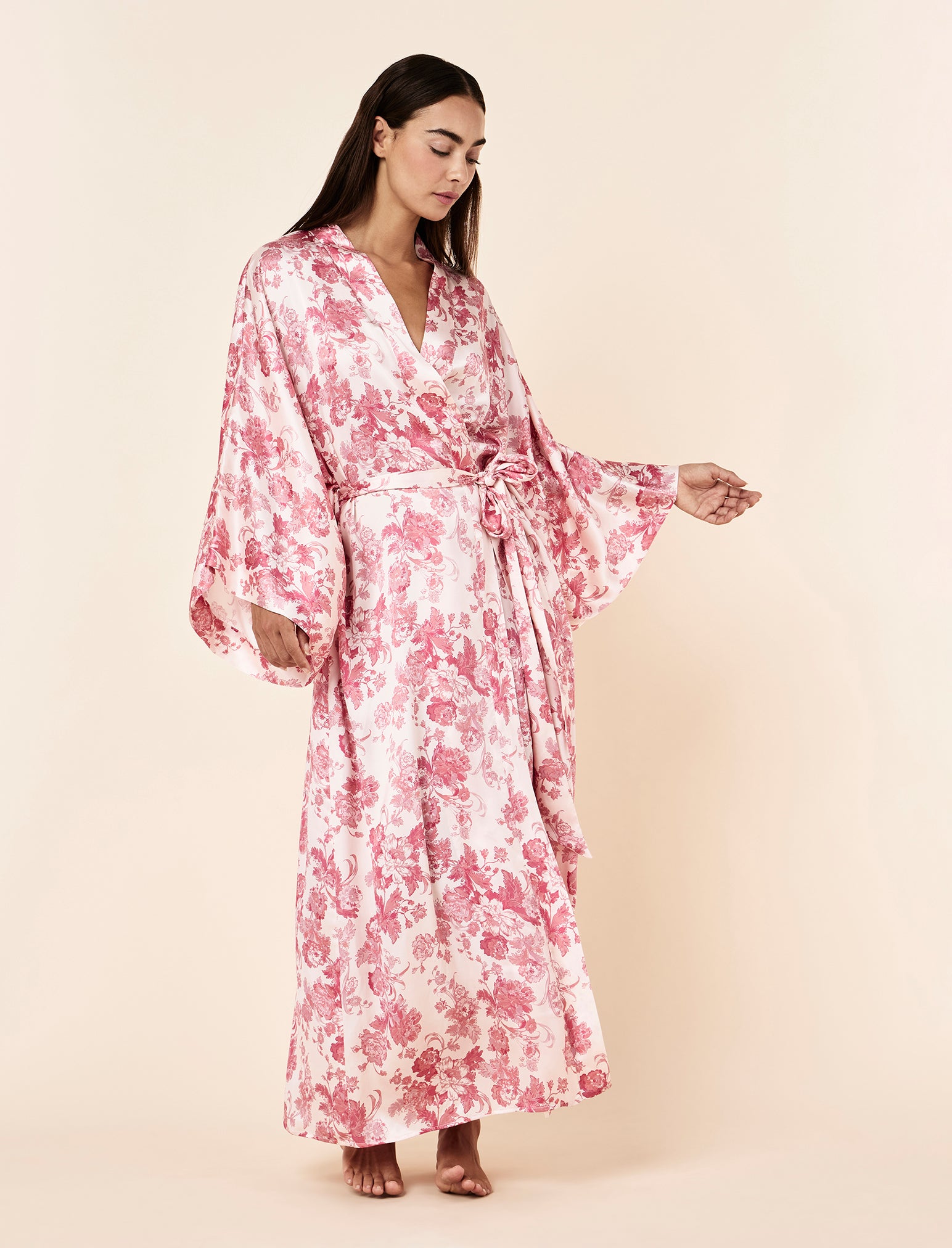 Madelyn Silk Kimono Maxi Robe