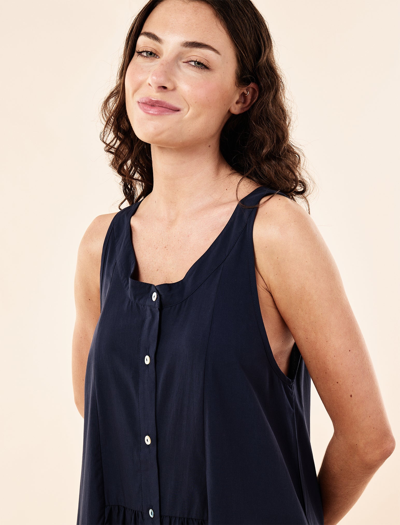 Madison Panel Front Maxi Nightie