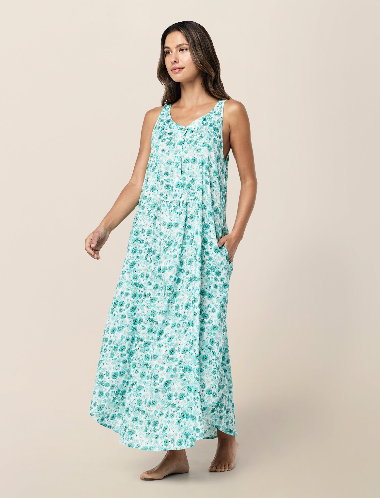 Florence Panel Front Maxi Nightie