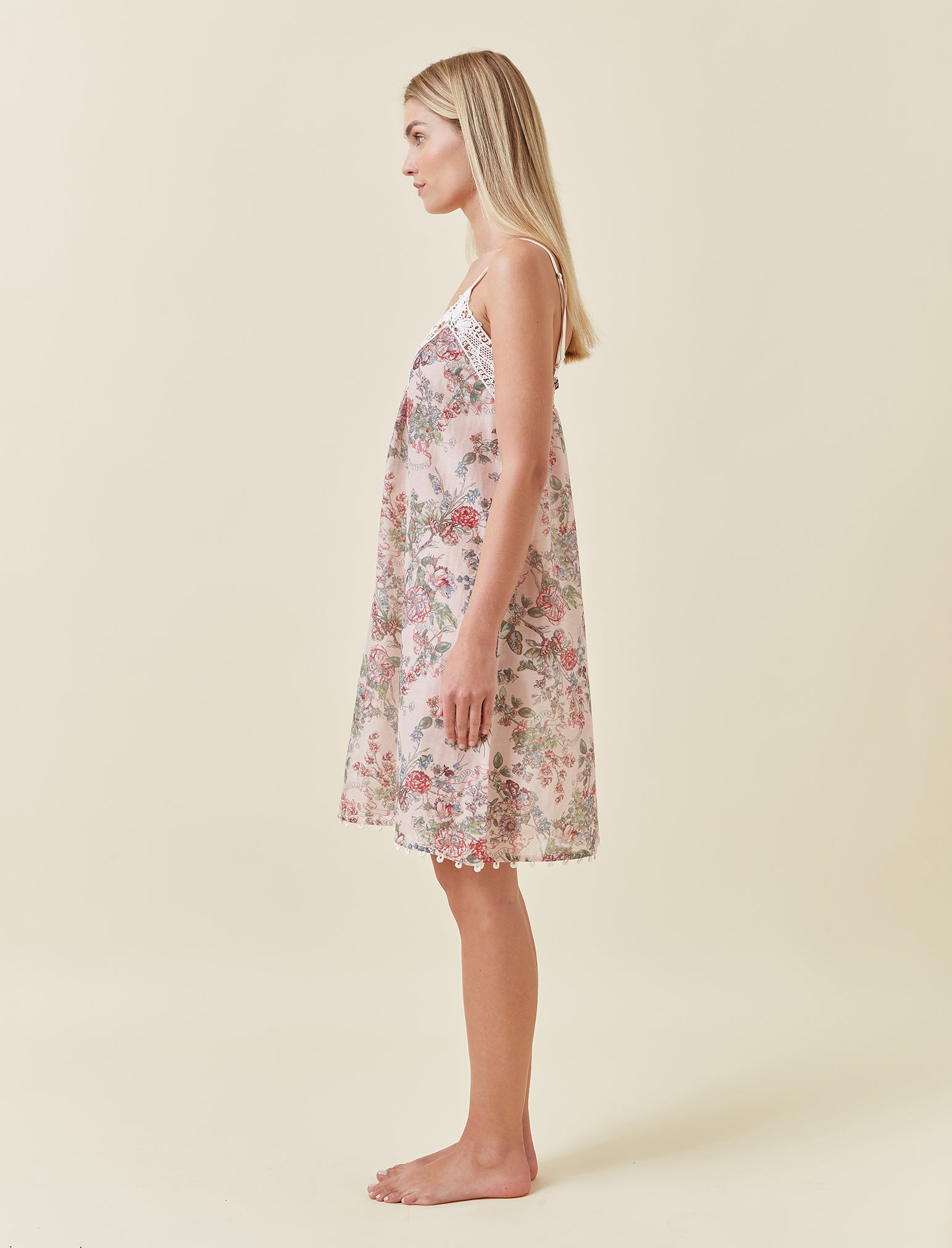 Layla Lace Front Midi Nightie