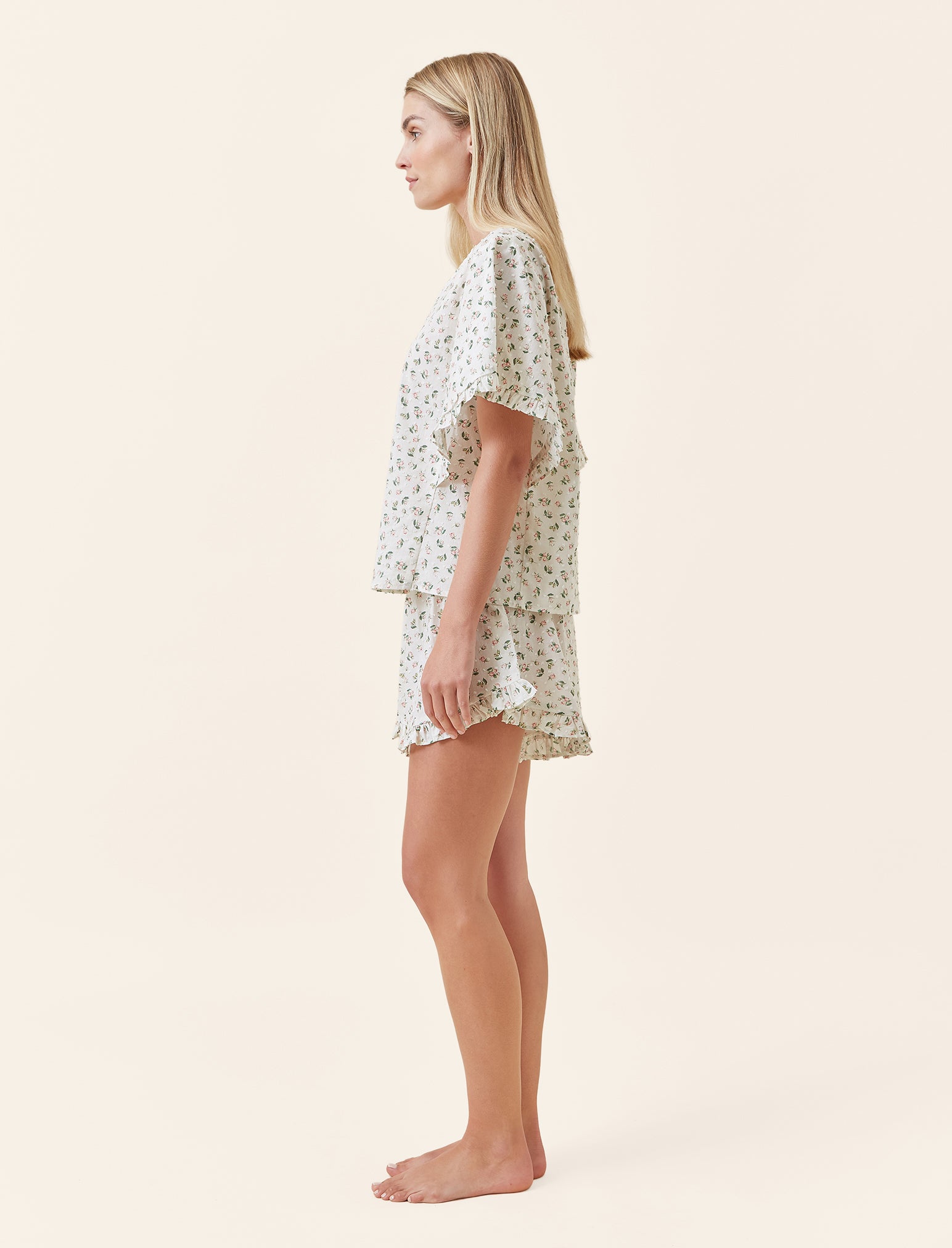 Swiss Dot Frill Boxer PJ Set