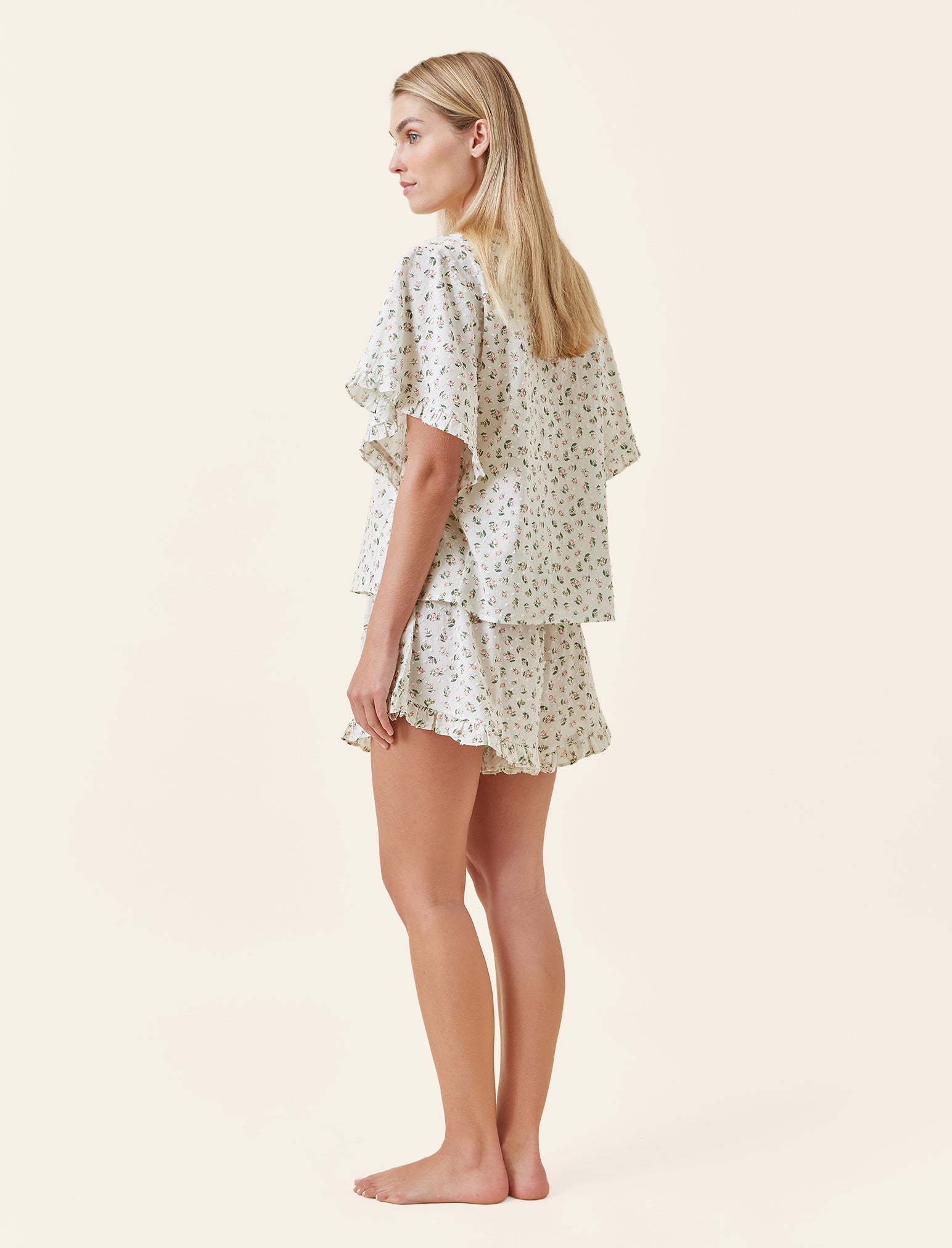 Swiss Dot Frill Boxer PJ Set