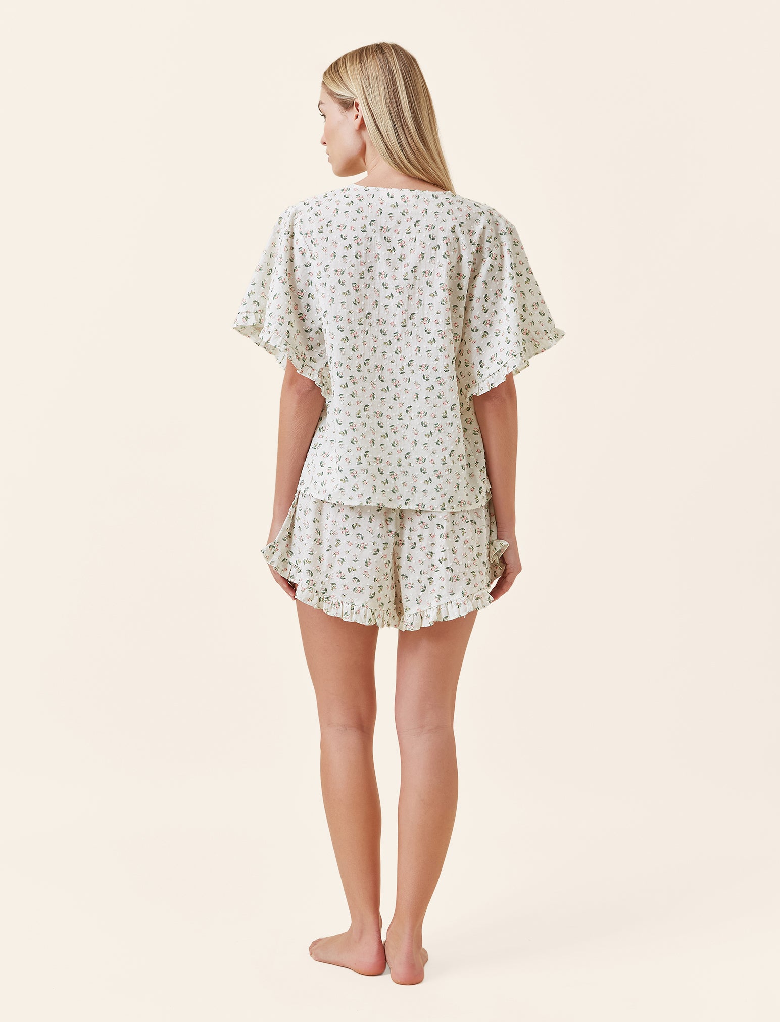 Swiss Dot Frill Boxer PJ Set