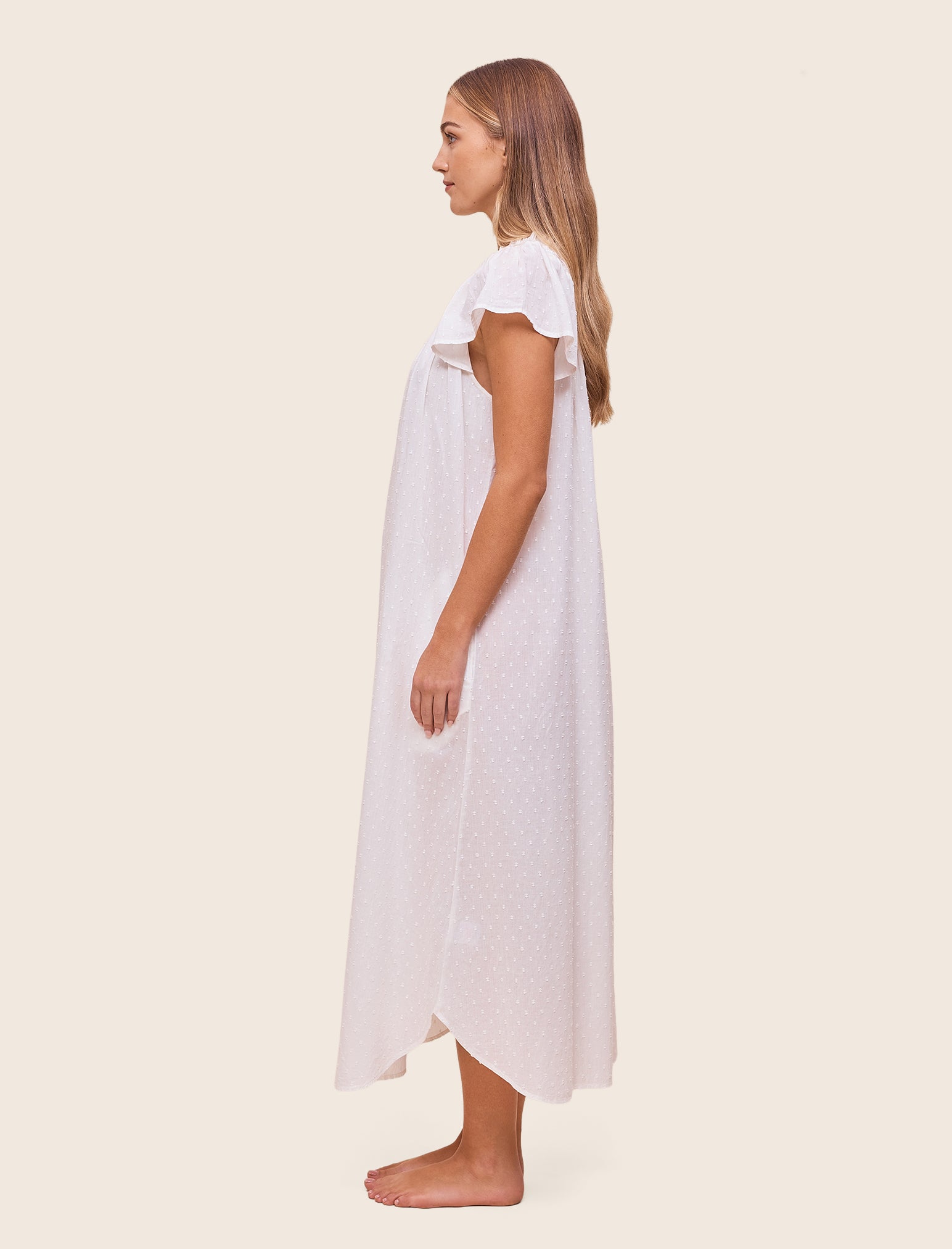 Shirred Neck Maxi Nightie