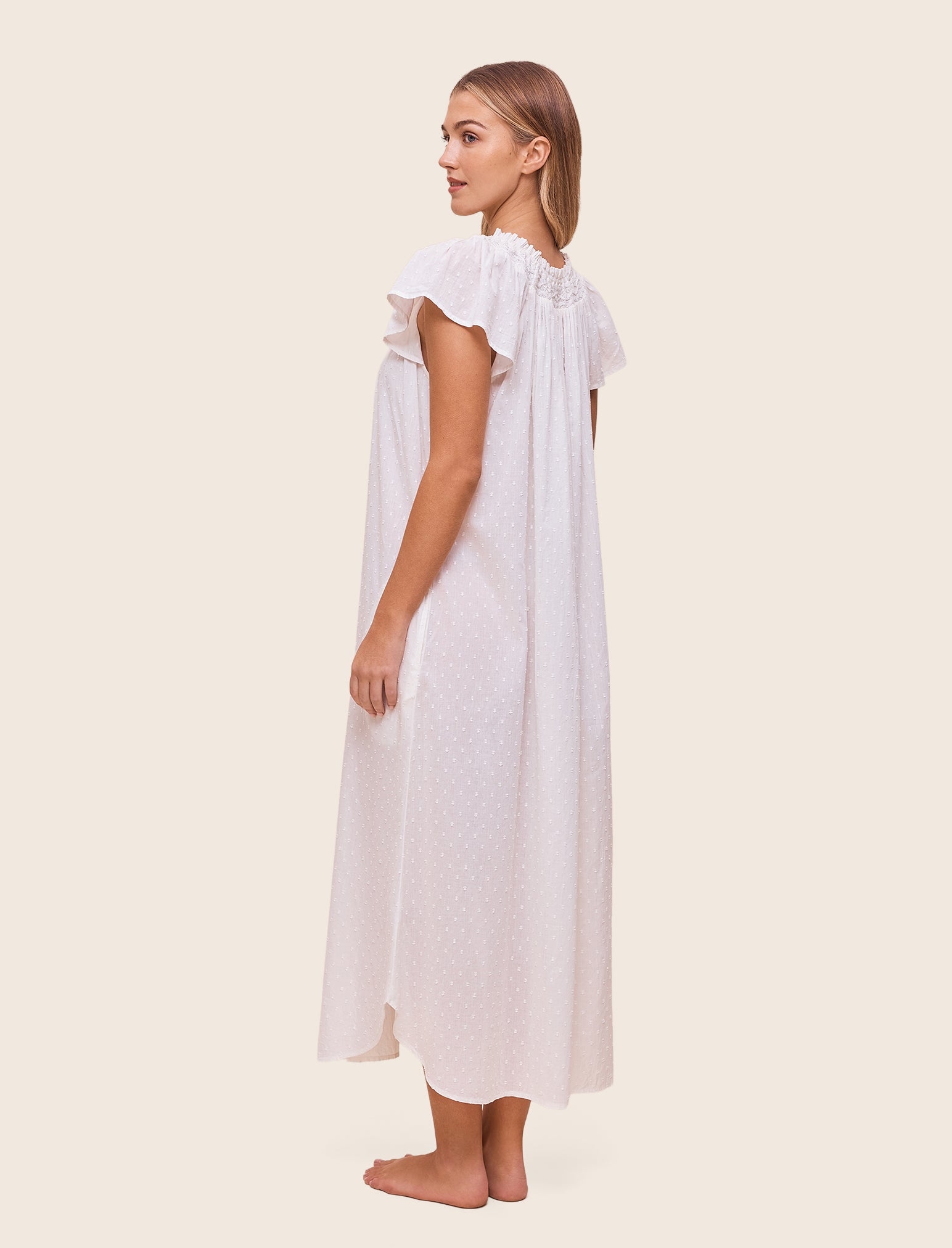 Shirred Neck Maxi Nightie