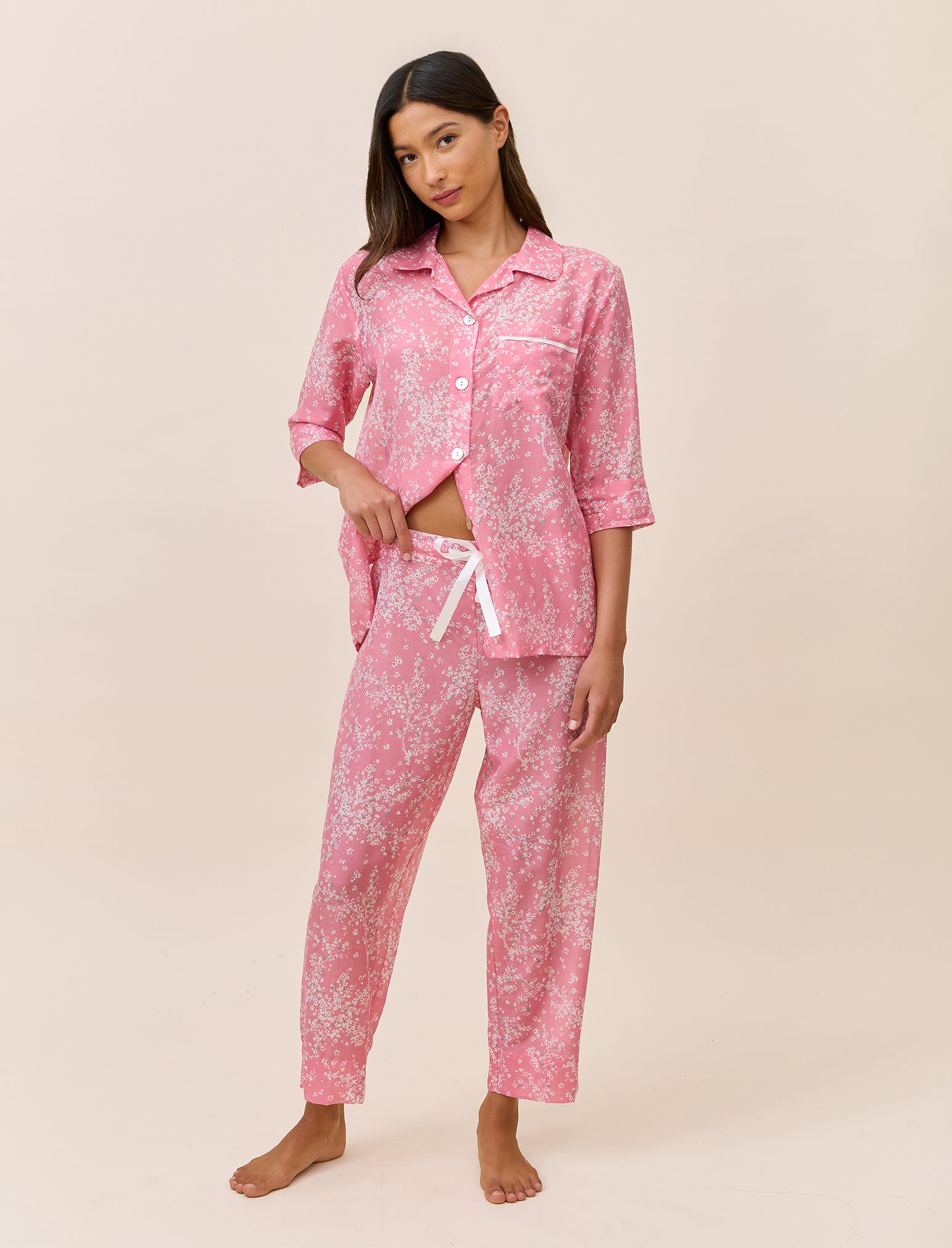 Cheri Blossom Crop PJ Set