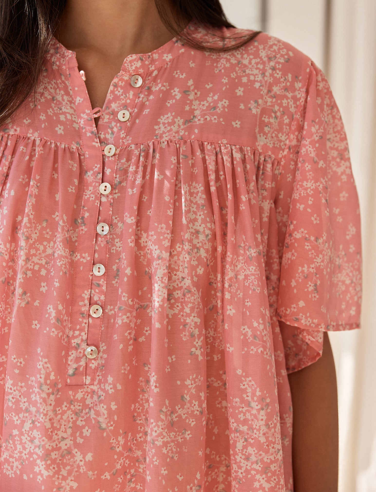 Cheri Blossom Smocked Nightie