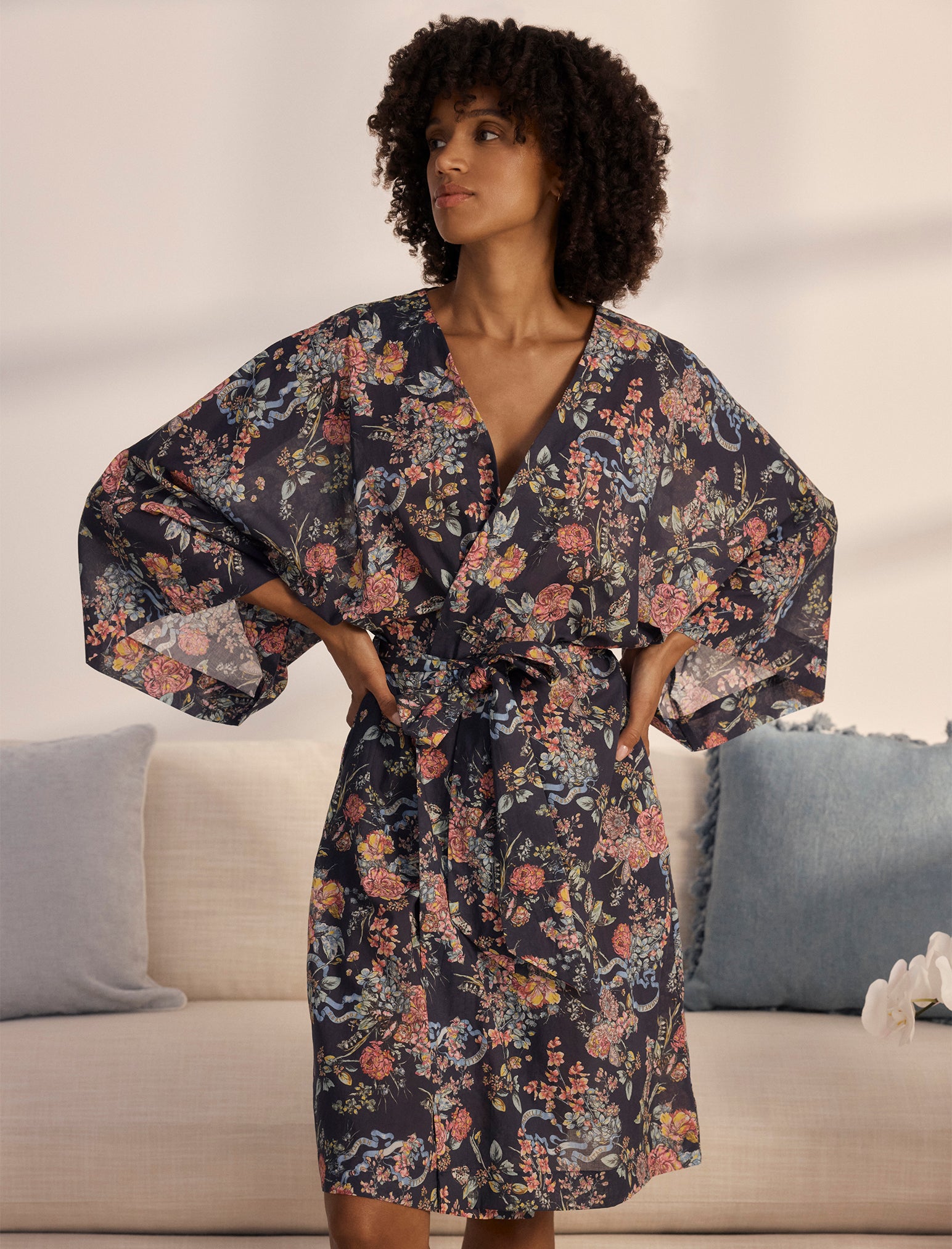 Layla Midi Kimono Robe