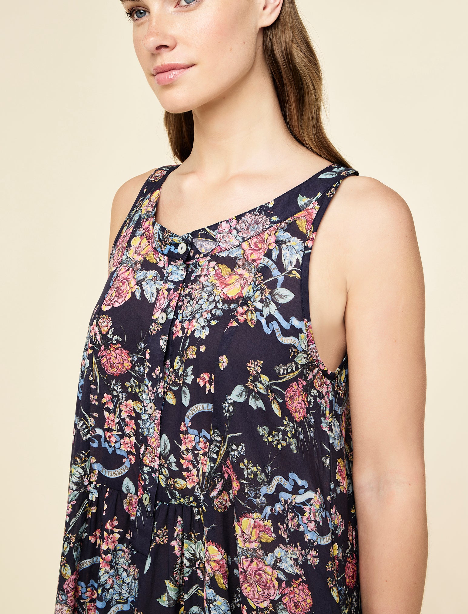 Layla Panel Front Maxi Nightie